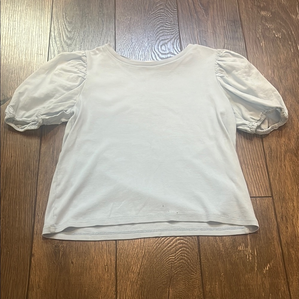 White Puff Sleeve Top